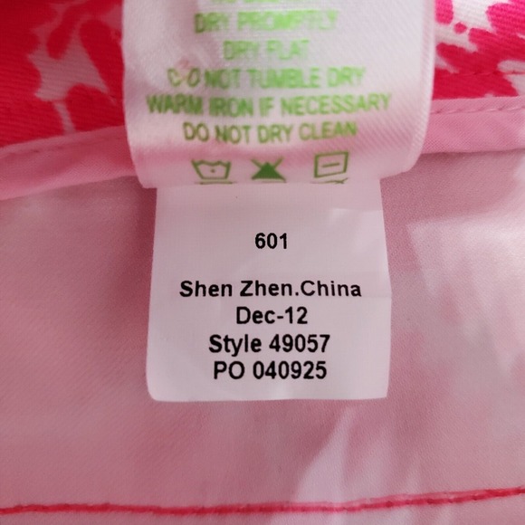 Lilly Pulitzer Women Capri Pants Size 6 Cotton Stretch Pink Preppy Beachy - Picture 9 of 15